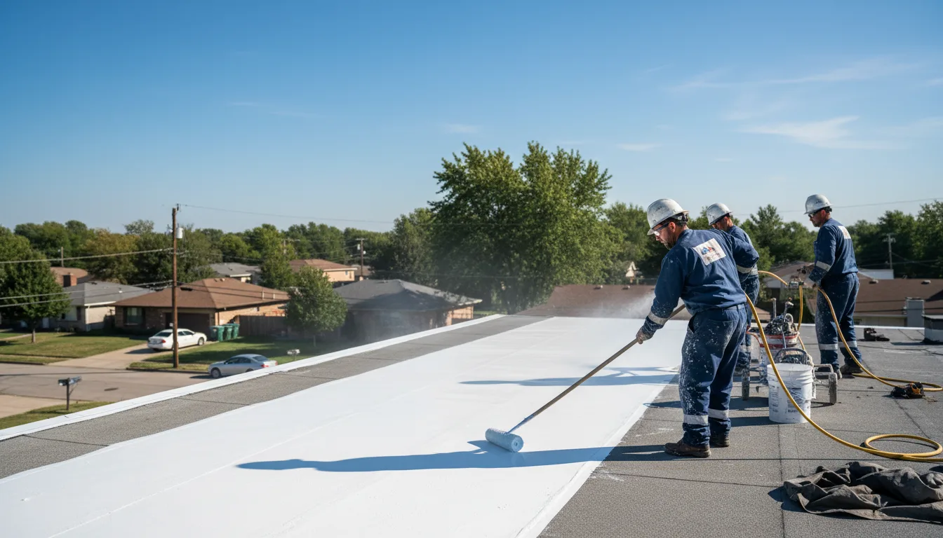 Commercial roof coating in Kasbeer, IL near me